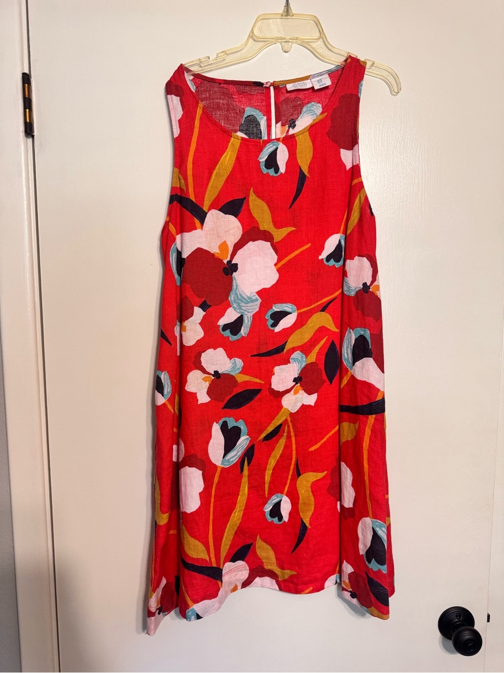 Linen floral dress